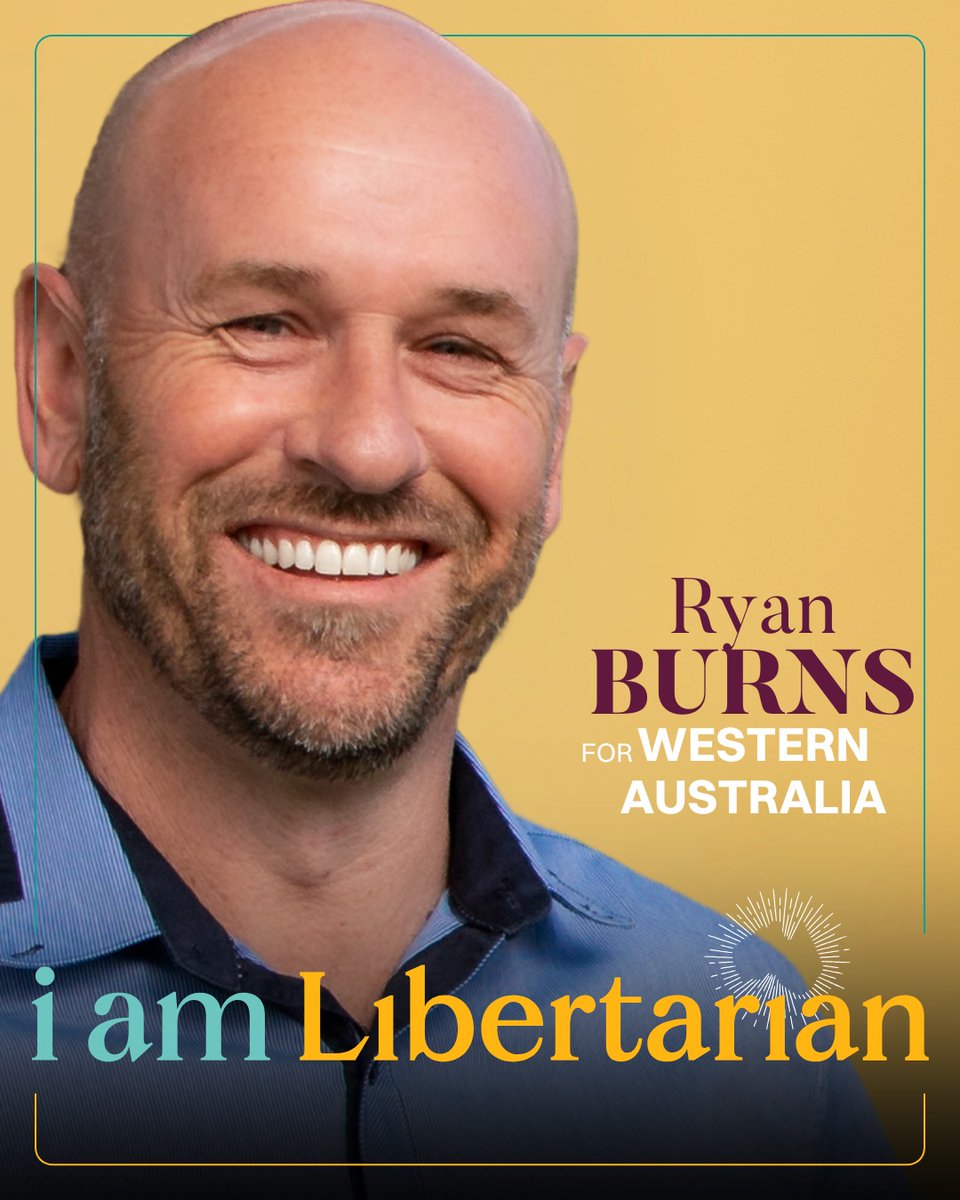 LibertariansWAU's tweet photo. Early voting opens in 7 days’ time.  

West Australian voters can #votelibertarian in the upcoming federal election. Our Senate candidates for WA are @RyanBurns_WA and @GaryNicol5 

Authorised by S. Paton, Libertarian Party, 117/757 Bourke Street, Docklands, VIC 3008 https://t.co/or5DRaxZNT