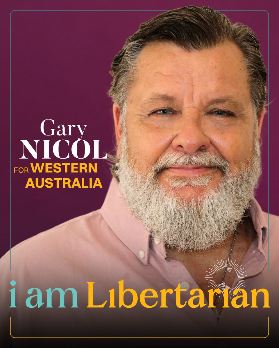 LibertariansWAU's tweet photo. Early voting opens in 7 days’ time.  

West Australian voters can #votelibertarian in the upcoming federal election. Our Senate candidates for WA are @RyanBurns_WA and @GaryNicol5 

Authorised by S. Paton, Libertarian Party, 117/757 Bourke Street, Docklands, VIC 3008 https://t.co/or5DRaxZNT