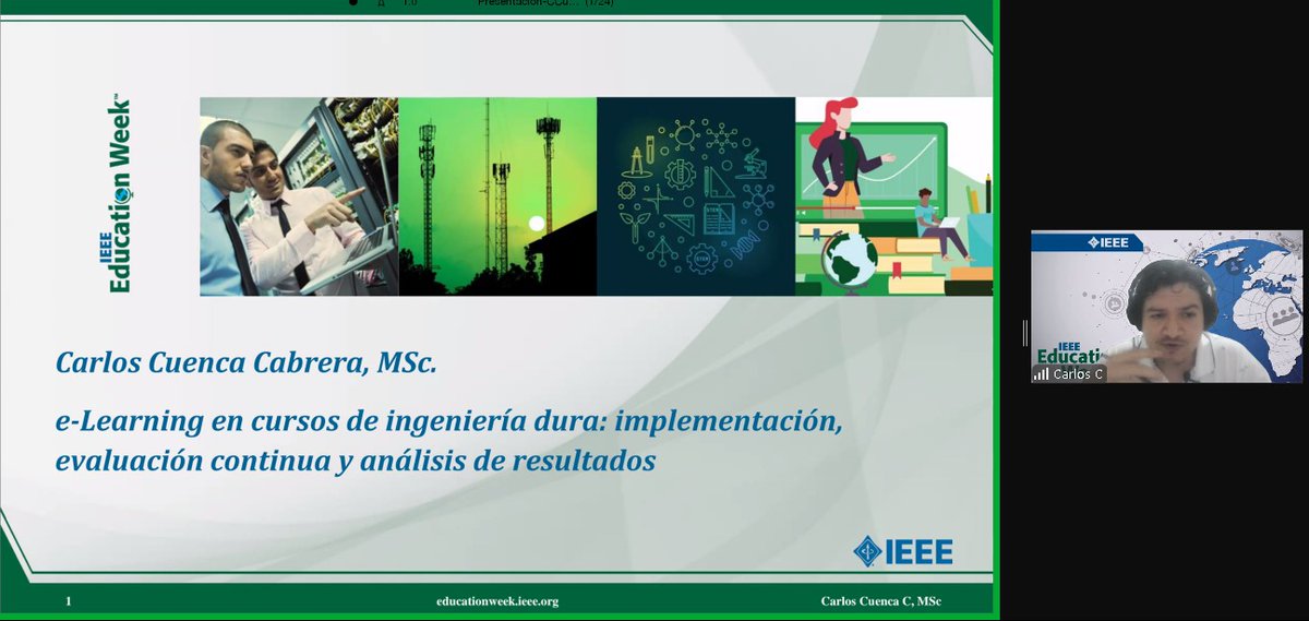qnk89's tweet photo. Y ahora les quería comentar que tuve la oportunidad de ser disertante en la #IEEEEducationWeek, presentando mi tema:
"e-Learning en cursos de ingeniería dura: implementación, evaluación continua y análisis de resultados". https://t.co/iPuvBIa2Y4