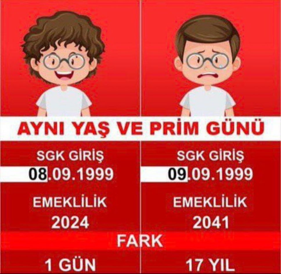 Emeklilikte yaratılan Büyük adaletsizlik kademeli emeklilik ile çözülür.
#KademeKanayanYaradır