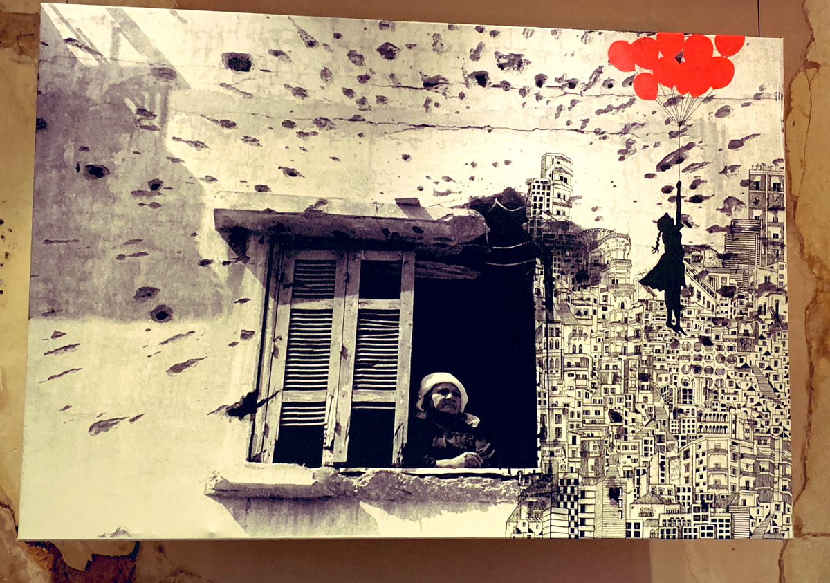 j_zabaneh's tweet photo. “Cease Fire”
An exhibition by @GeorgeMaktabi at #AlloBeirut that gives women the power to escape to a world of hope & freedom •
📍Beit Beirut for the 50th anniversary of the Lebanon civil war https://t.co/H8y5J7JRbO