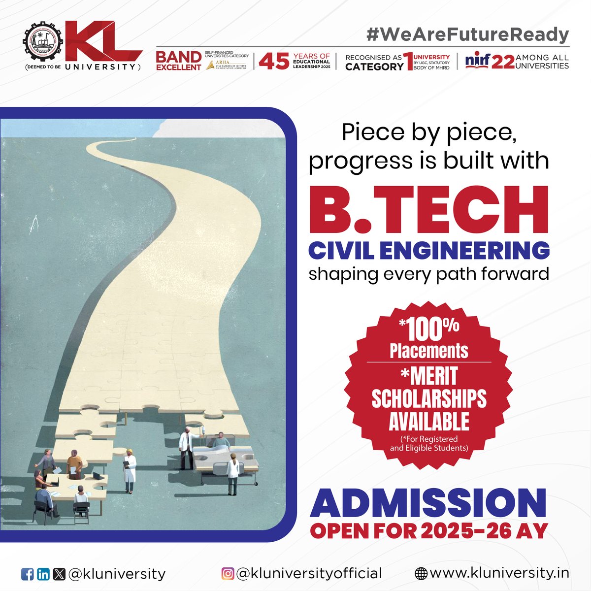 kluniversity's tweet image. Create the world you want to live in with BTech Civil Engineering. Our program equips you to solve real-world challenges with smart, sustainable solutions. 

𝐀𝐝𝐦𝐢𝐬𝐬𝐢𝐨𝐧𝐬 𝐀𝐫𝐞 𝐎𝐩𝐞𝐧 𝐟𝐨𝐫 𝟐𝟎𝟐𝟓-𝟐𝟔 𝐀𝐘

Apply Now: kluniversity.in/admissions-202…

#BtechCivilEngineering