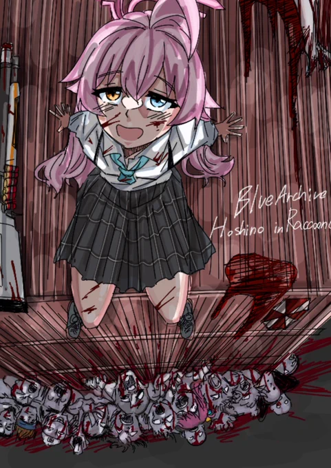#このタグを見た人は推しの初描きと現在の絵を載せようアルちゃんとホシノ約1年前と今画力上がったなあ 