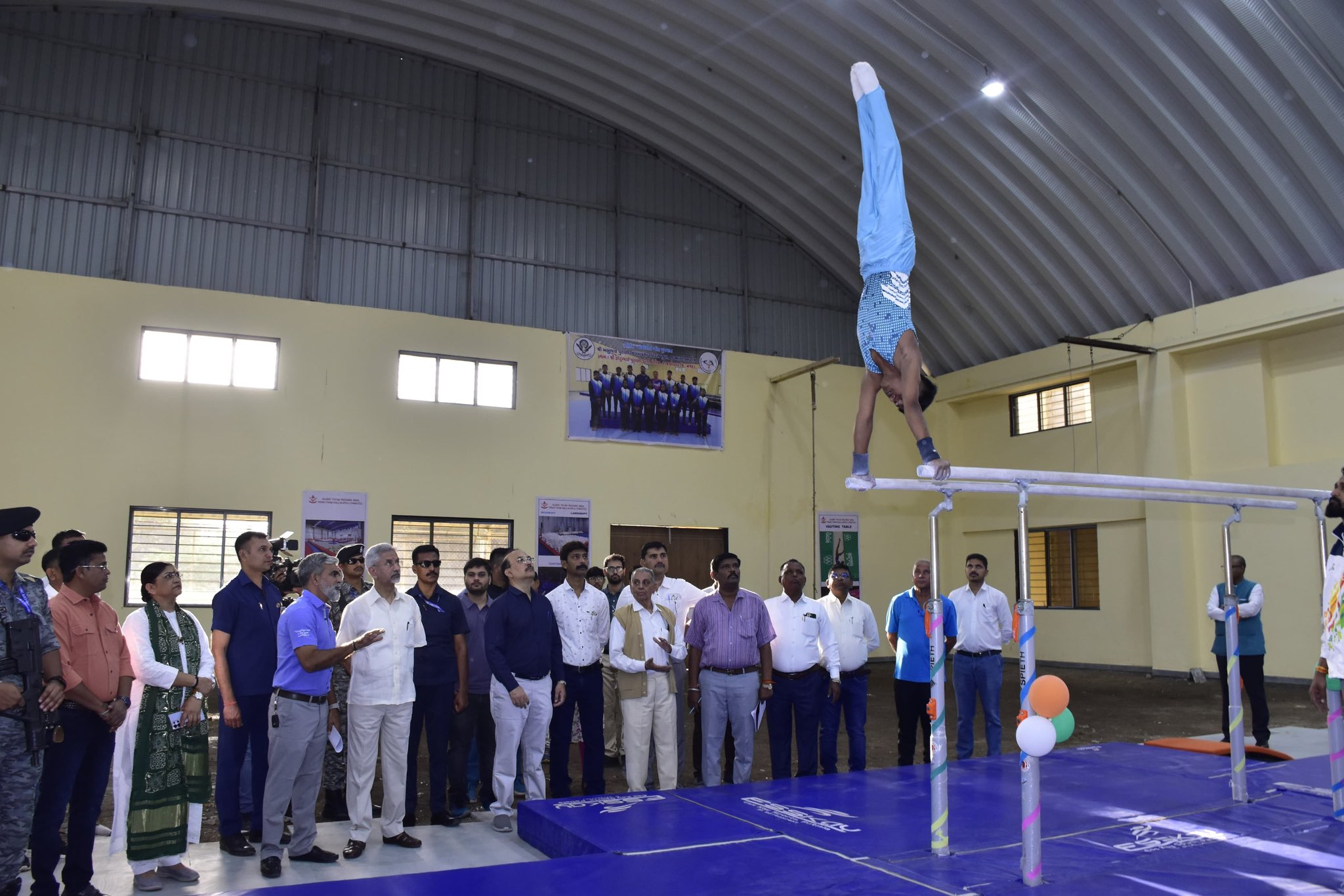 EAM Jaishankar Gujarat visit Day 2: Opens gymnasium, inspects PSK