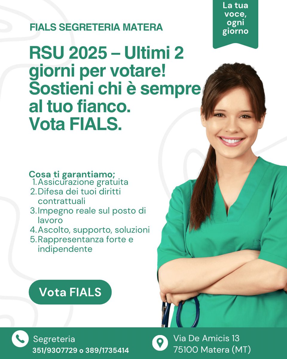 FSindacato's tweet photo. 𝐑𝐒𝐔 𝟐𝟎𝟐𝟓 – 𝐌𝐚𝐧𝐜𝐚𝐧𝐨 𝐬𝐨𝐥𝐨 𝟐 𝐠𝐢𝐨𝐫𝐧𝐢!

https://t.co/W9rFzIjdhP https://t.co/kFp87L9npT