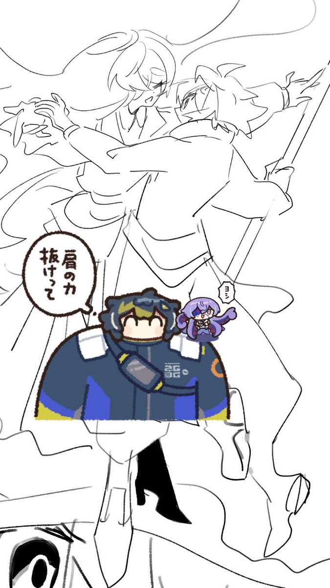 昨日の絵ないから塗りかけとか何で描いたかわからん下描きとかなんか感じいいな…と思った落書きとか 