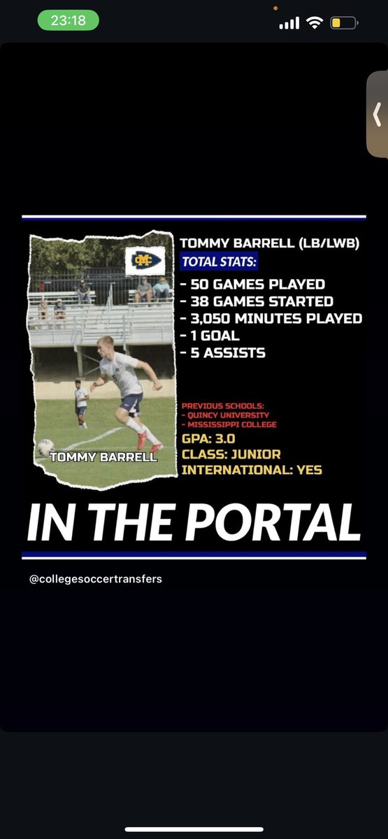 Still looking for my next school 💪 <a href="/NCAA/">NCAA</a> <a href="/NCAASoccer/">NCAA Soccer</a>