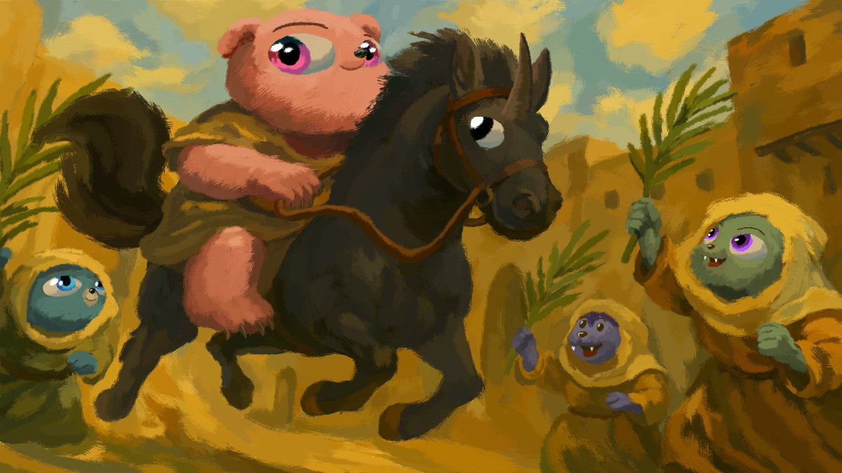 13-Bienvenda

Donde se celebrada entrada de Jesús en Jerusalén con ramas de palmas en su camino

#UnicornWars #UnicornWarsFandom #UW #UnicornWarsChallenge #ArtChallenge
#HolyUW2025