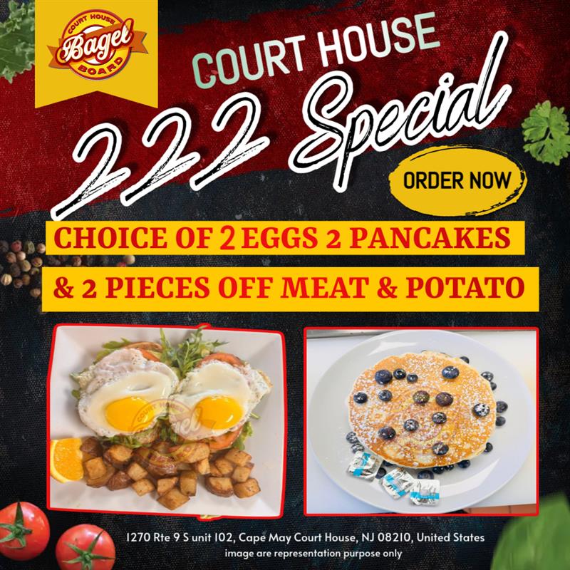 bagelboardcmch's tweet photo. ๐Craving comfort food? Try our Court House 222 Special! Enjoy 2 eggs, 2 pancakes, 2 pieces of meat and a side of delicious potatoes. The perfect hearty meal to start your day! ๐ฝ๏ธ
#BreakfastSpecial #ComfortFood #DeliciousStart #bagelboard
๐Website: https://t.co/X7ird34Fi6 https://t.co/YdyBAG4In8