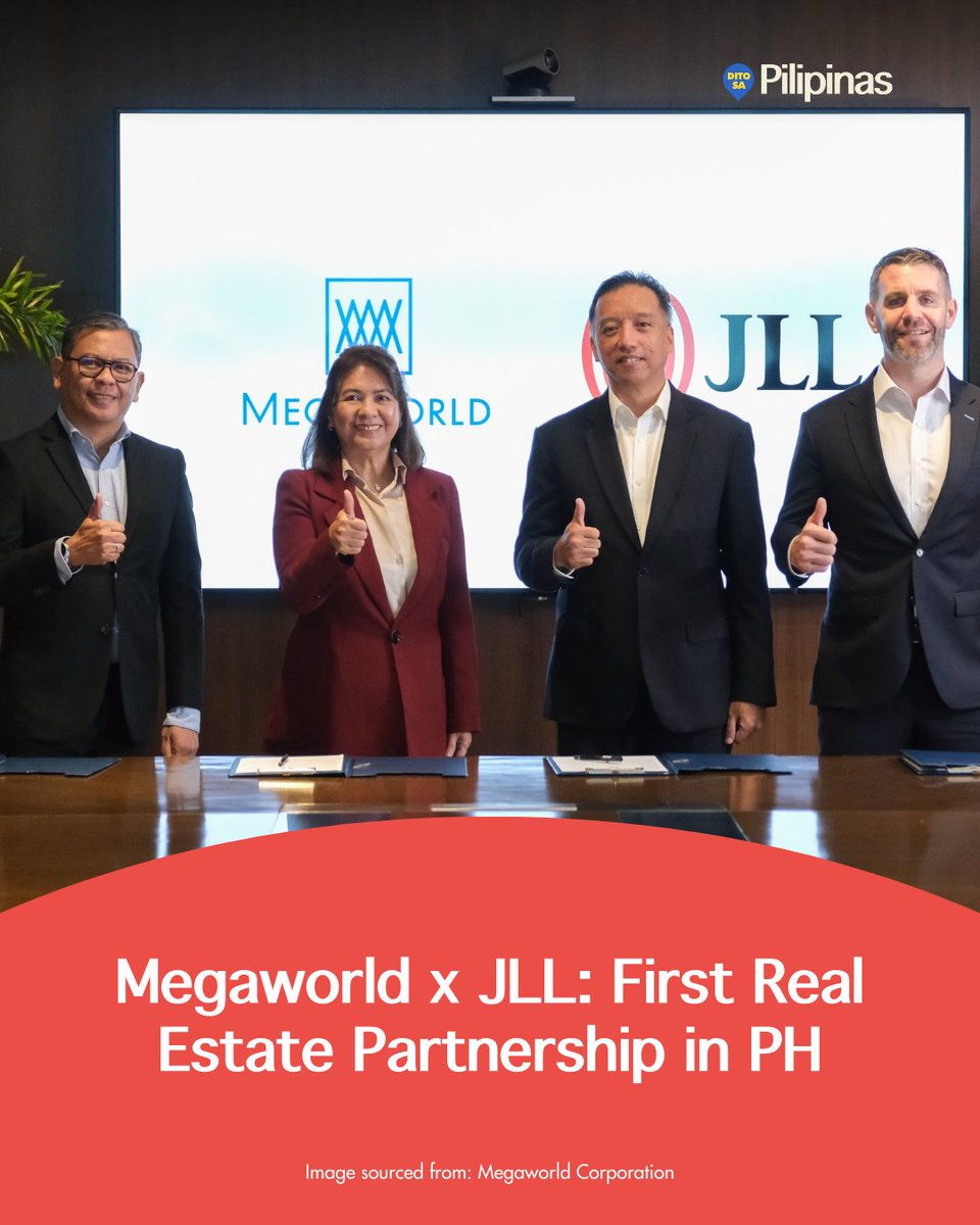 ditosapinas1's tweet photo. From smart buildings to earthquake-ready infrastructure, this game-changing collab is set to raise the bar for Philippine real estate. 🌍✨

MORE: https://t.co/GF80hJDtlC

#DitoSaPilipinas #Megaworld #JLL #InnovationInRealEstate https://t.co/GgGGETc5ai