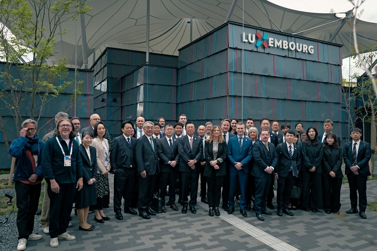 ExpoPavilionLU's tweet photo. 🇱🇺 Luxembourg’s Pavilion at #Expo2025 Osaka is now open! ✨🇯🇵Inaugurated by @xavier_bettel on April 13, “Doki Doki – The Luxembourg Heartbeat” welcomes the world with design, music &amp; innovation. 💓 Open until Oct 13. #LUexpo2025Osaka #DokiDoki #LuxembourgPavilion #Expo2025 https://t.co/yQvjYPB8p0