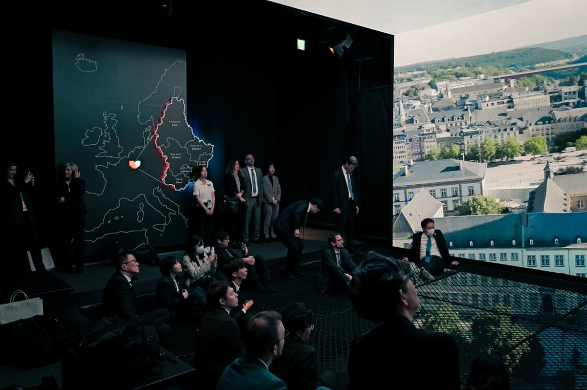 ExpoPavilionLU's tweet photo. 🇱🇺 Luxembourg’s Pavilion at #Expo2025 Osaka is now open! ✨🇯🇵Inaugurated by @xavier_bettel on April 13, “Doki Doki – The Luxembourg Heartbeat” welcomes the world with design, music &amp; innovation. 💓 Open until Oct 13. #LUexpo2025Osaka #DokiDoki #LuxembourgPavilion #Expo2025 https://t.co/yQvjYPB8p0