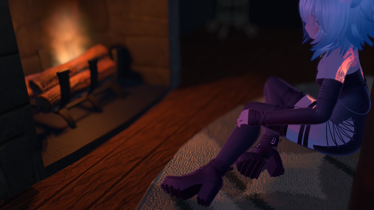 mnnn something about a fireplace is so soothing to me~ #VRChat