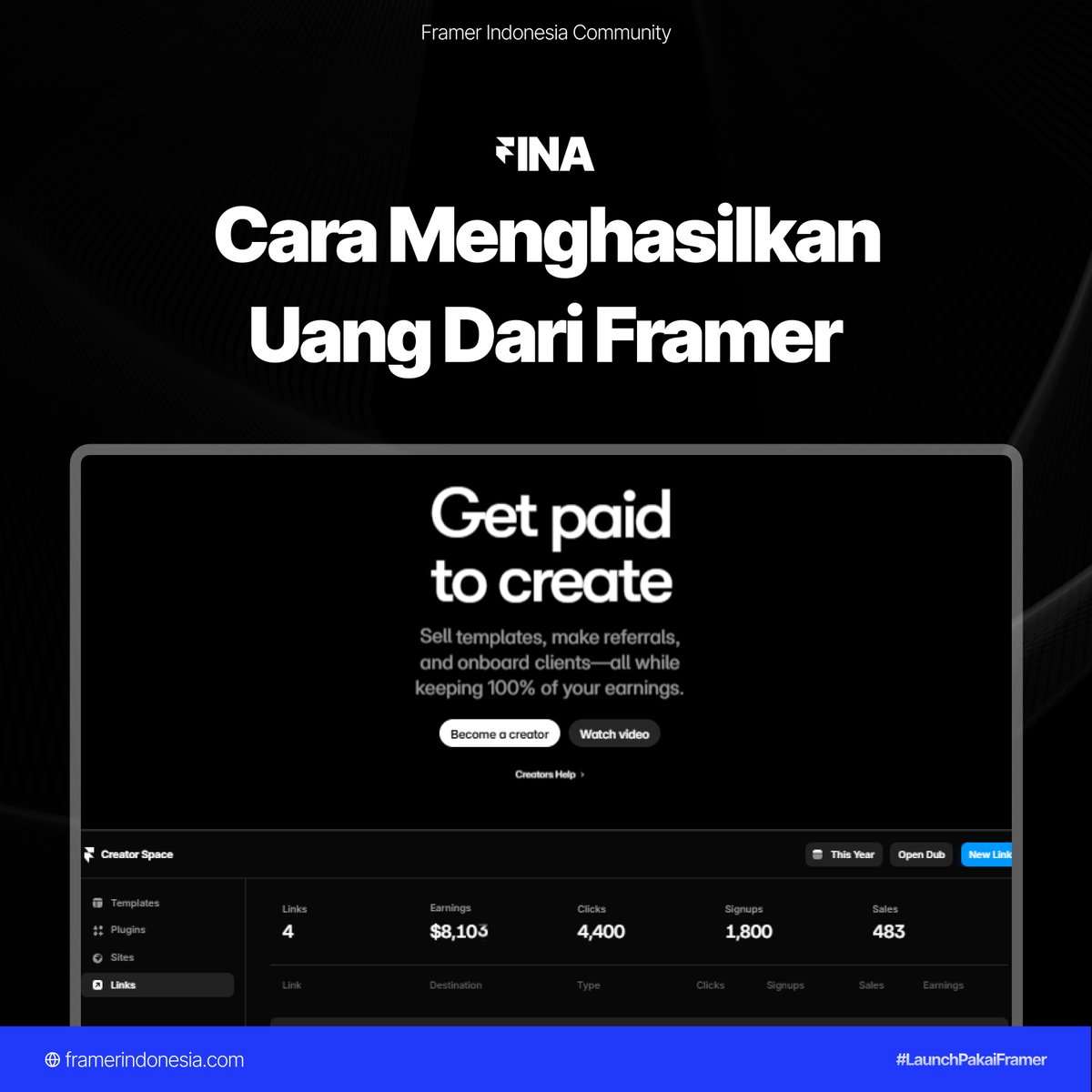 framerindonesia's tweet photo. Potensi untuk membangun income dari Framer bisa darimana aja, kamu bisa cobain ngasilin duit dari cara-cara berikut. 

#Framer #FramerIna #LaunchPakaiFramer https://t.co/Ga2DdzcLOZ