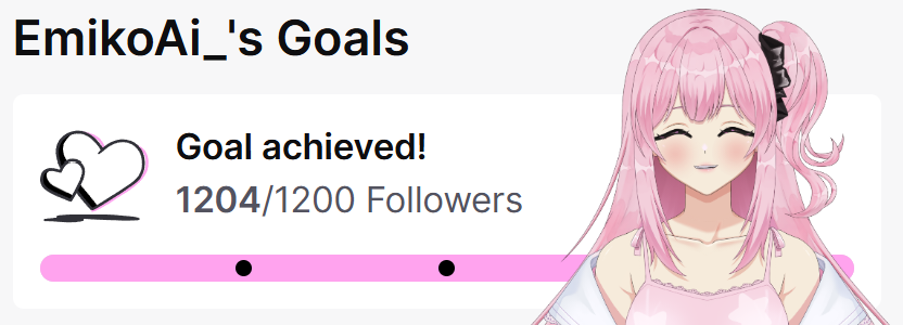 EmikoAiVT's tweet photo. We hit 1,200 followers on Twitch!!

I seriously can't thank you all enough for the love, support, and good vibes you've brought in my stream! Every follow, lurks &amp; chats means the whole world to me!

This community is growing because of YOU!
I LOVE YOU ALL! 🥰

#twitch #Vtuber https://t.co/u74X8vdm9k