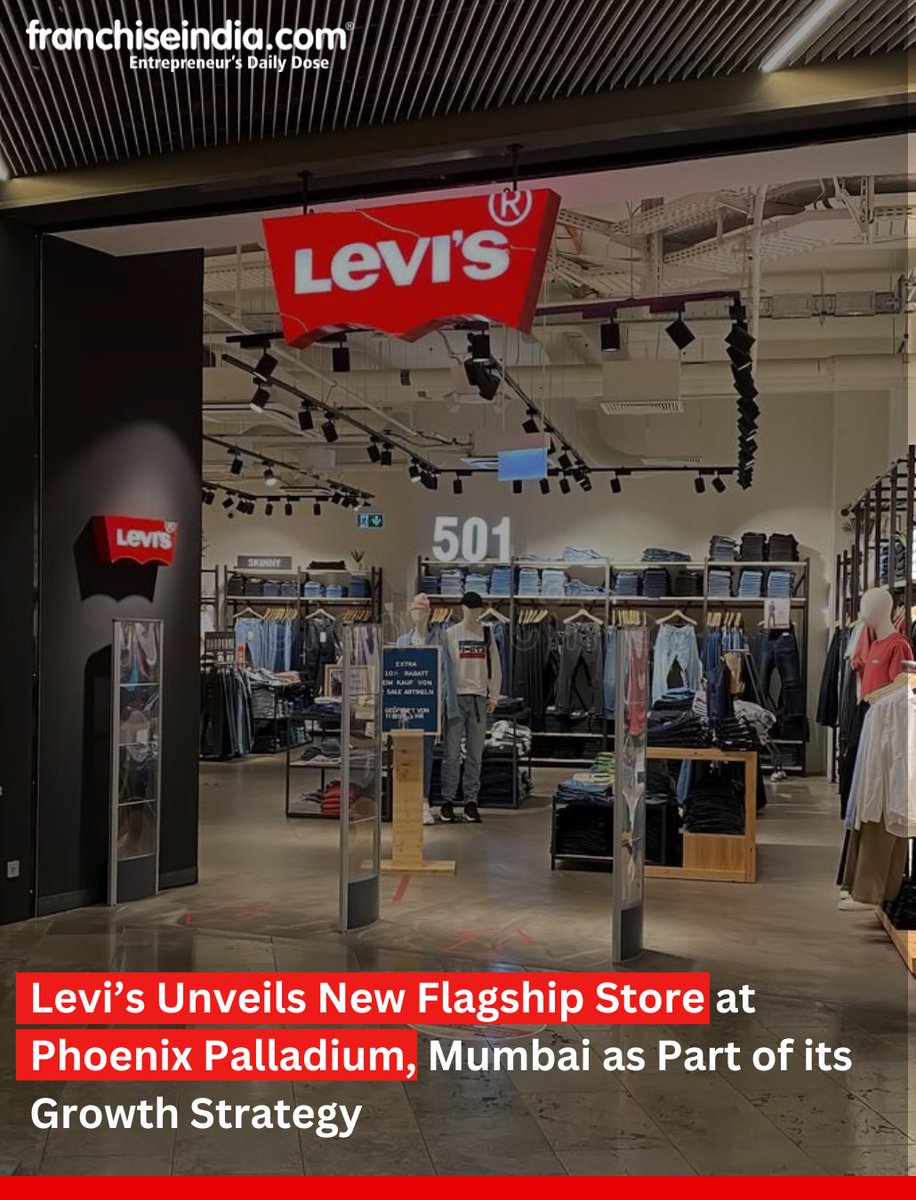 FranchiseIndia's tweet image. Levi’s Unveils New Flagship Store at Phoenix Palladium, Mumbai as Part of its Growth Strategy

The new store is part of the brand’s continued push to expand its direct-to-consumer (D2C) footprint in key Indian markets.

#LevisIndia #FlagshipStore #PhoenixPalladium #MumbaiRetail