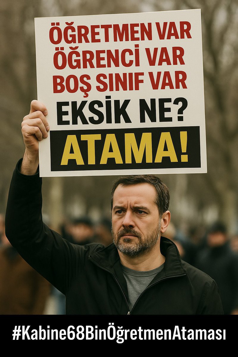 2024kpss1's tweet photo. Atanamayan değil, görev yapan öğretmen olmak istiyoruz !

@OA_BAK @HakanFidan @MahinurOzdemir @yilmaztunc @murat_kurum @MehmetNuriErsoy @fahrettinaltun @farukyelkenci @aerdemcantimur @ilhan_hatipoglu @RTErdogan @Yusuf__Tekin @memetsimsek @tcmeb 

#CumhurbaşkanımMEBe68BinAtama https://t.co/n0Hn4u378R