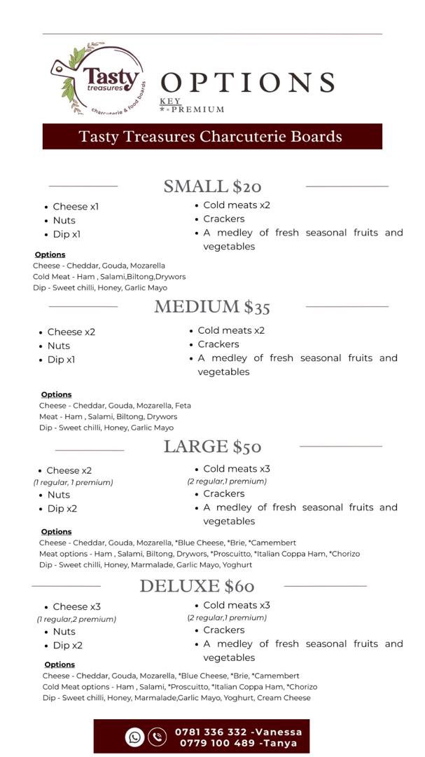 DillenMasawi's tweet photo. Right ndauya nekadhiri kakapenga, will randomly one pick one person who retweets ndomupa a small box. Charcuterie boards available at very affordable prices. All contact details available on the flier. Kindly retweet ghetto yut riwane kurarama🙏🏽 https://t.co/QHZl4wDtNm