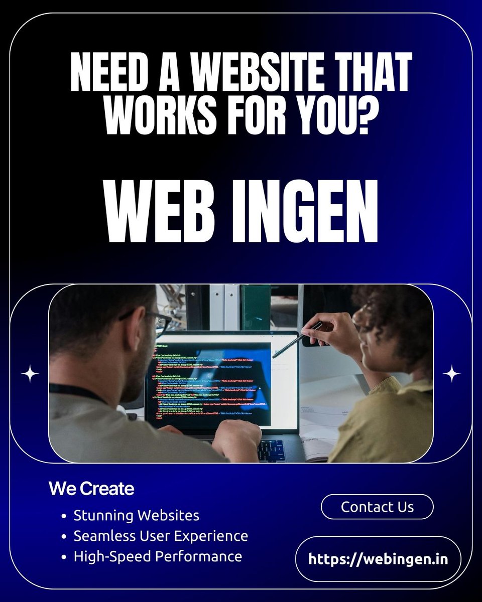 Welcome to Webingen – Your Digital Growth Partner! 📈🚀
🌐 Custom Websites
📊 SEO &amp; PPC
🎥 YouTube SEO
💡 Strategy-Driven Marketing
Whether you're a startup, a growing business, or an established brand — we bring tech, design, and marketing together to put you ahead of the curve