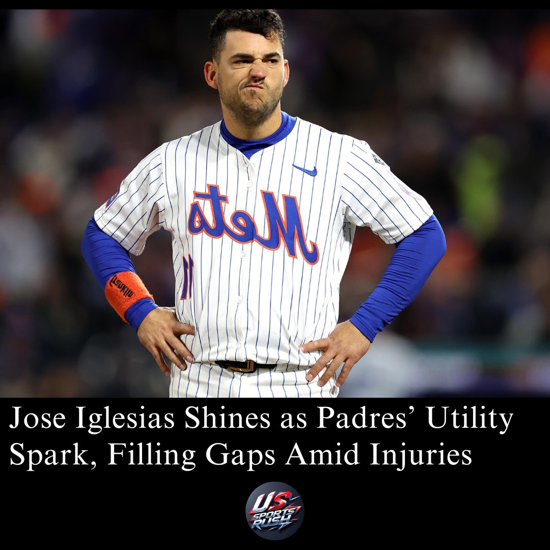 USSportsRush's tweet photo. ⚾️ Jose Iglesias is Padres’ unsung hero! 🔥 .292 BA, clutch hits &amp; diving stops in LF—‘Candelita’ does it all. From Mets’ OMG to SD’s sparkplug!

#Padres #JoseIglesias #MLB #Baseball #NLWest https://t.co/Qcc0VUqISD