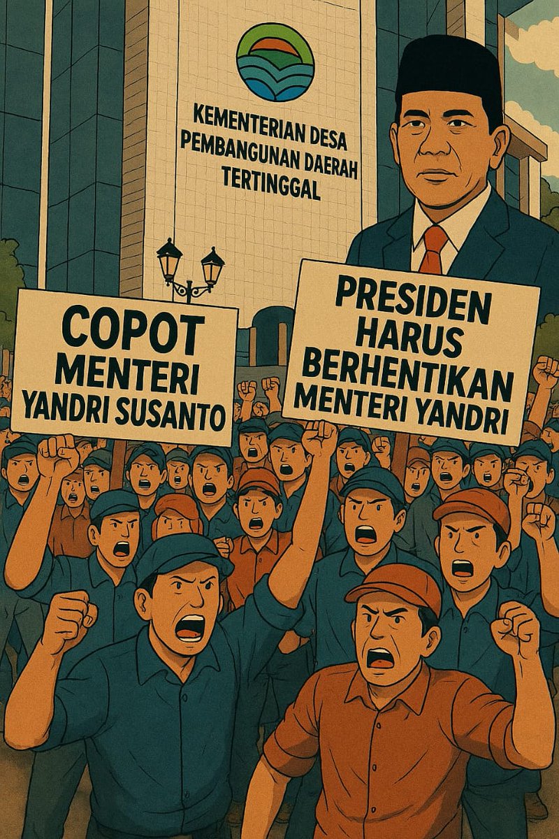 Di duga Ada penekanan dan intervensi kewenangan di kemendes  PHK 1.040 pendamping desa melalui paksaan.pak Yandri hanya bisa omon omon dan cawe cawe...
#PendampingDesaMenuntutKeadilan 
<a href="/prabowo/">Prabowo Subianto</a> 
<a href="/gibran_tweet/">Gibran Rakabuming</a> 
<a href="/cakimiNOW/">A Muhaimin Iskandar</a> 
<a href="/YandriSusanto/">Yandri Susanto</a> 
<a href="/NursaidM/">Nursaid Mustafa</a>
<a href="/KPK_RI/">KPK</a>