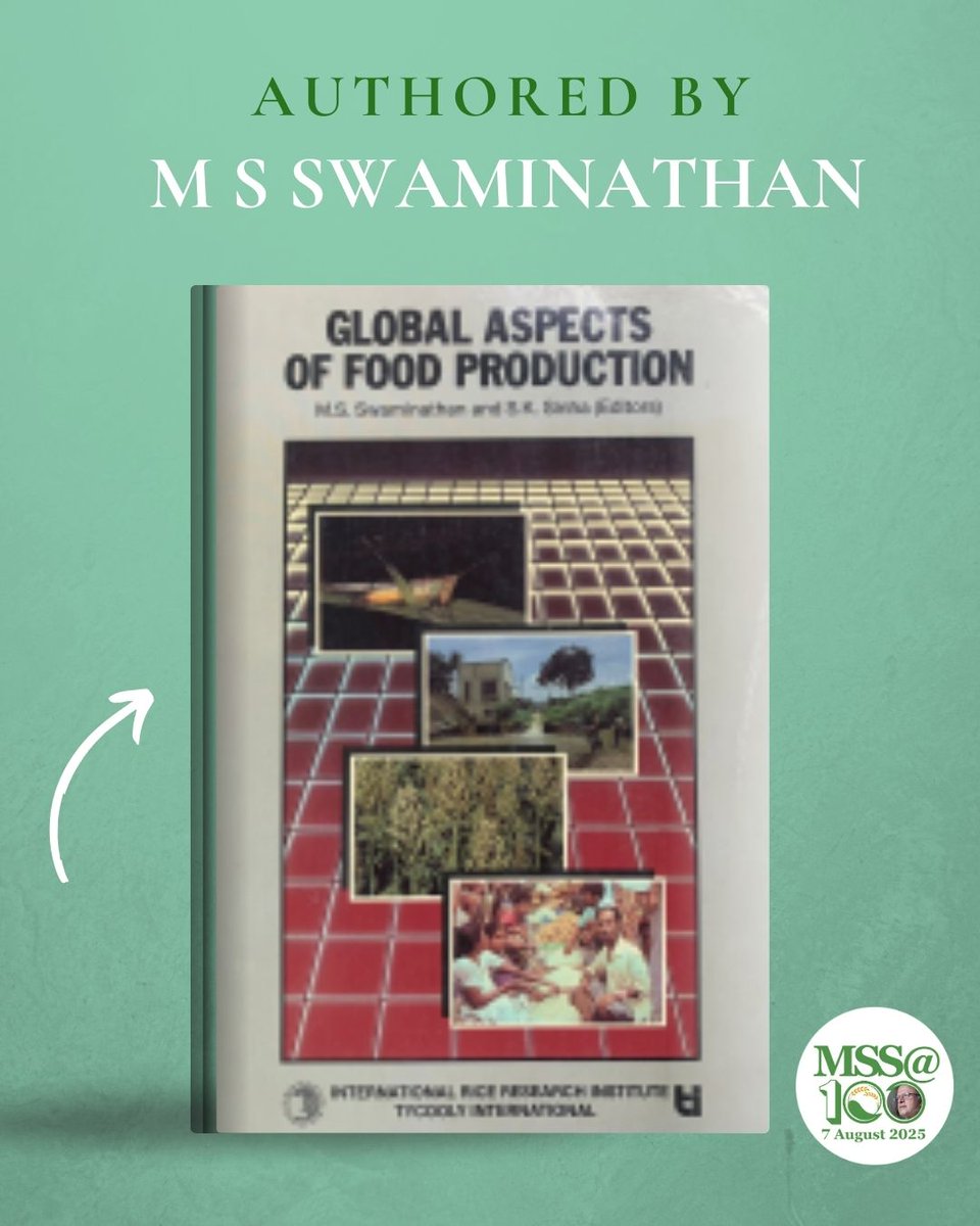 #TransformationTuesday #MSS100
From #Food production needs in a consumption perspective; Quantitative dimensions of the #nutrition problem; to #Energy balance in #agriculture &amp; #Research + technology needs for the 21st century- the #book covers it all &amp; more.

Pick-up your copy‼️