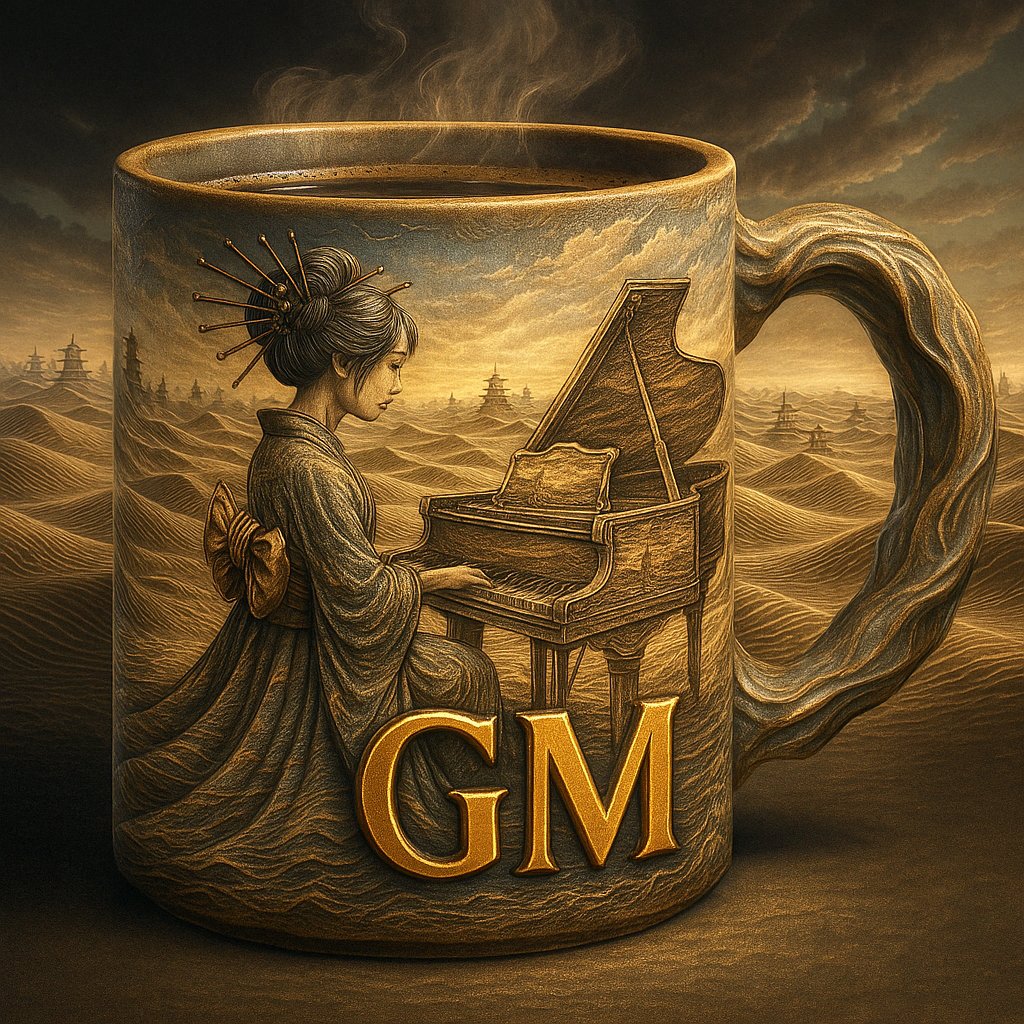 jayabs_eth's tweet photo. GM warriors!
When the new @GMSamurAIs Cups meet the legendary #StacksKeys...
Old school meets future brew.

OG holders: Like & RT this post for a surprise airdrop…
Let’s see who’s still holding the key to greatness.

“To master harmony, one must first master the silence between notes.”