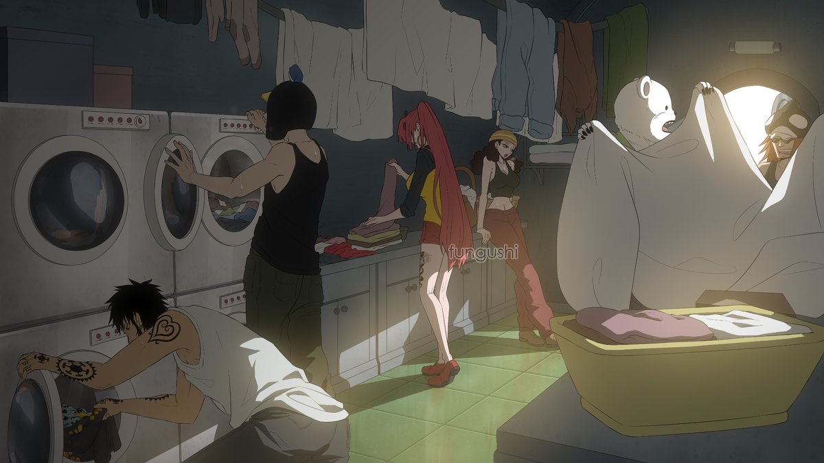 Fungushi_twt's tweet photo. Laundry day in the Polar Tang
#ONEPIECE #OnePieceOC https://t.co/L4C6YtbEgD