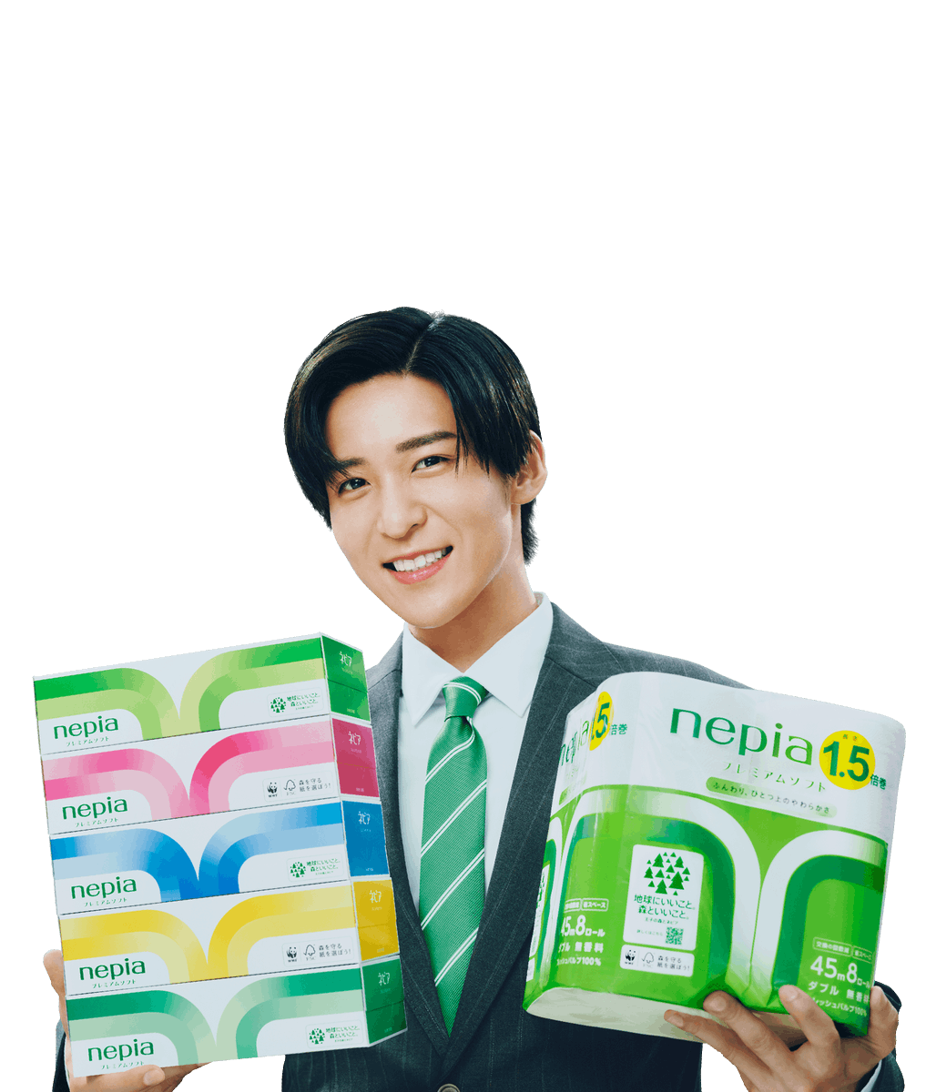 目黒蓮ネピアPOP1種類6枚 ネピア×目黒蓮さんオリジナルティシュケースを