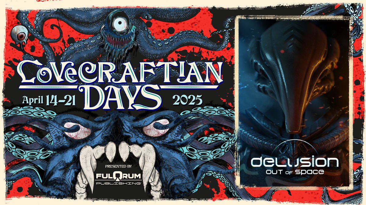 Feel the depth of the alien knowledge and uncover cosmic terror in Delusion Out of Space.  
Join the #LovecraftianDays fest now on Steam!

Wishlist Delusion Out of Space on Steam store.steampowered.com/app/2368030/De…

#lovecraft #horrorgame #deadspace