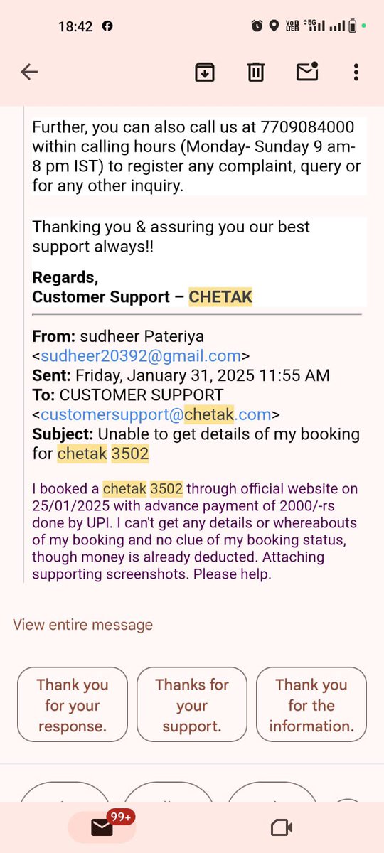 harshvimrsh's tweet photo. हे @chetakofficial 
ये क्या दुर्दशा है। दोस्त ने 25 जनवरी को चेतक बुक करा था। तब से न स्कूटर का कुछ अता पता है, न बुकिंग का और न बुकिंग अमाउंट का। एजेंसी वाला बोलता है कंपनी से बात करो, कंपनी वाला कुछ बोलता नहीं है। कई मेल डाल चुका है।

क्या मानू? दो हज़ार पे नियत ख़राब हो गई? 😀 https://t.co/ZpVQHmmEPA