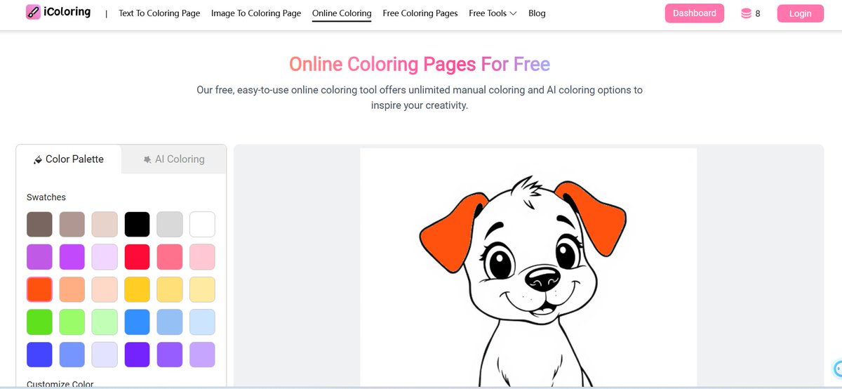 WangShaozh25911's tweet photo. This website is so cool. 🥳
Upload a coloring page picture, you can customize the color of the picture, and you can also use AI to color it with one click, the effect is as follows. 👇
If you have related needs, you can try it. 🥰
#icoloring https://t.co/rWqjt8IxMV