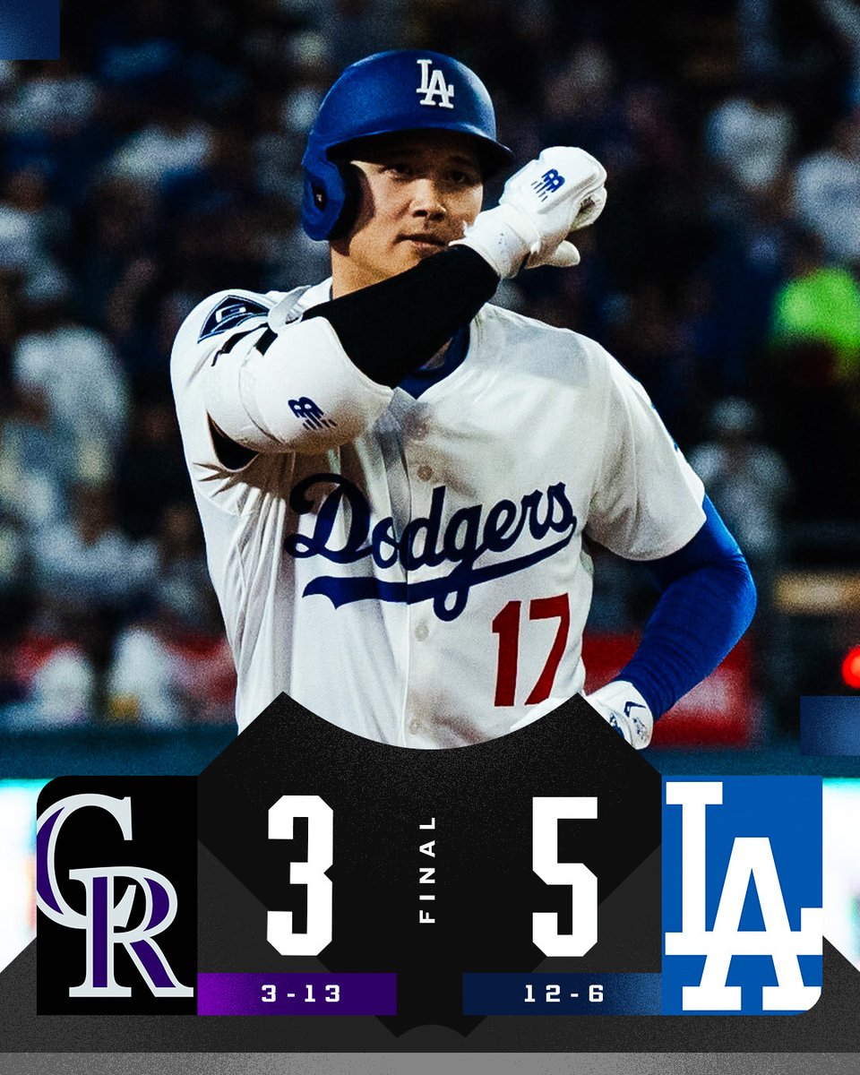MLB's tweet photo. Shohei Ohtani and Mookie Betts go yard in a @Dodgers W. https://t.co/aPwHjk9nnH
