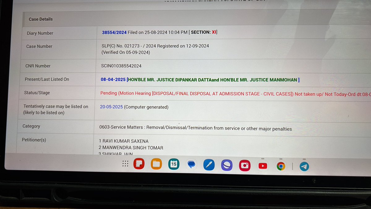 ग़ज़ब हो गया 🚨

🗣️:-1993 में आयी दामीनी फ़िल्म का डायलॉग 69000 शिक्षक भर्ती की सुनवाई में एकदम चरितार्थ हो रहा!!

Tarikh par tarikh, tarikh par tarikh, tarikh par tarikh…” 

उत्तर प्रदेश में हुए 690000 शिक्षक भर्ती में आरक्षण घोटाले की सुनवाई की हालत ये है की फाइनल सुनवाई के