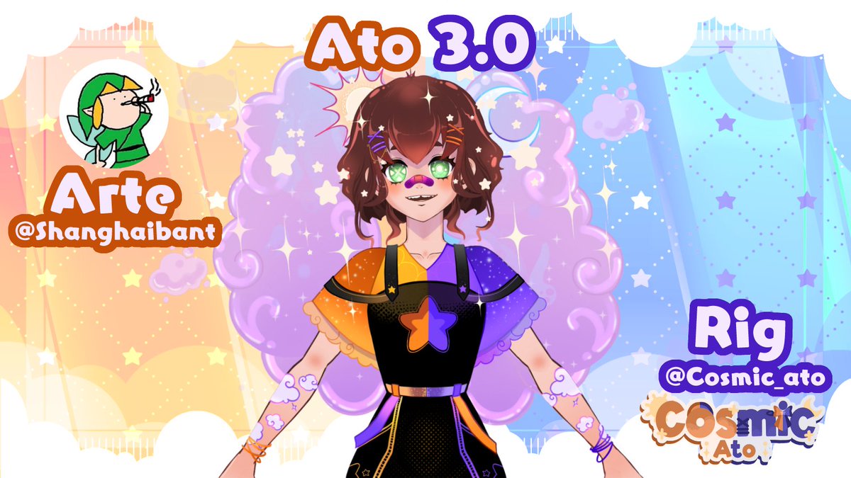 ─── ･ ｡ﾟ☆: *.☽ .* :☆ﾟ. ───  
⊹🌠⊹ ¡Bienvenid@ estrellita!
 ↳Tu nube favorita ha llegado~☆ 

 ˚₊‧꒰ა ☆ ໒꒱ ‧₊˚ 

⊱Arte modelo por: @shanghaibant 
⊱Rig: Yo
⊱Marca de oshi: ☁💫

°⋆.ೃ࿔*:･Tags°⋆.ೃ࿔*:･

⊱Arte: #CosmicARTo
⊱general: #Cosmic_Ato