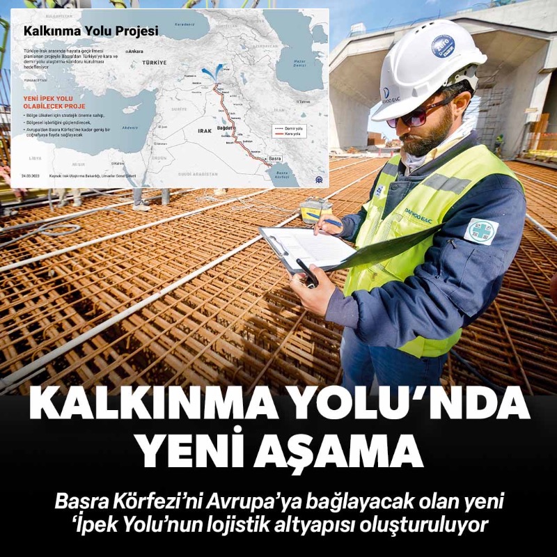 yenisafak's tweet photo. Körfez’den Avrupa’ya uzanacak yeni ipek yolu olarak nitelendirilen Kalkınma Yolu Projesi’nde inşaat ve güzergah üzerindeki park alanı ve otel gibi ihtiyaçlar belirleniyor.

Projelerde Türk imzası bulunacak.

🖊️ @BuyukadaAli
