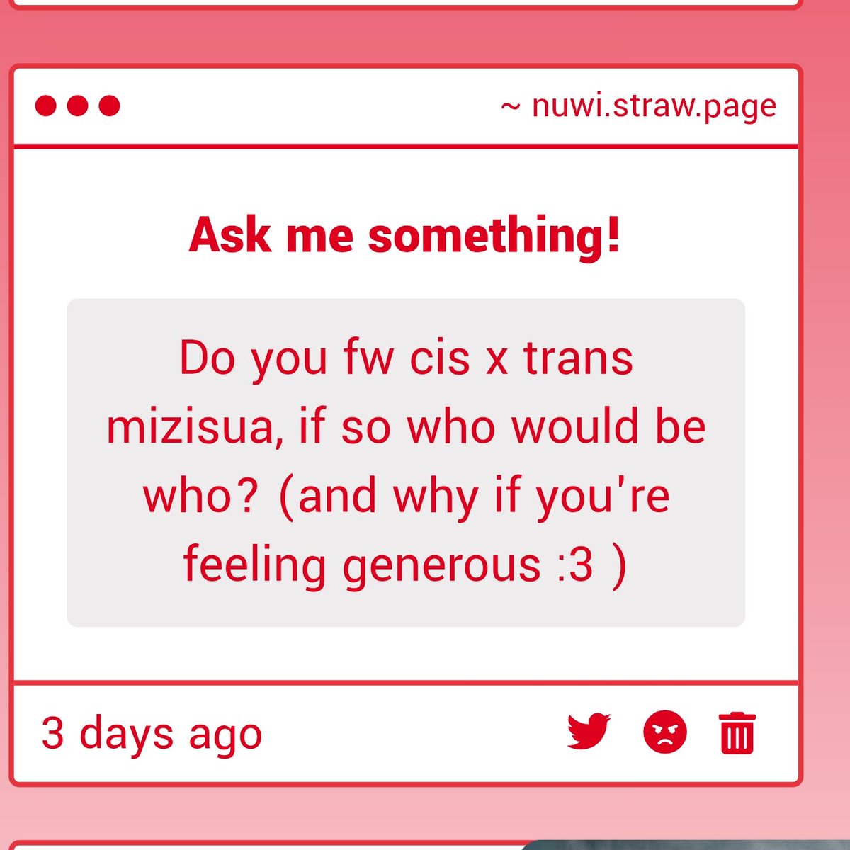Yes!!!! It's actually an interesting (hot as hell)  idea hmm I don't think I have preference about who is who tho 😭 I'll have to think about it