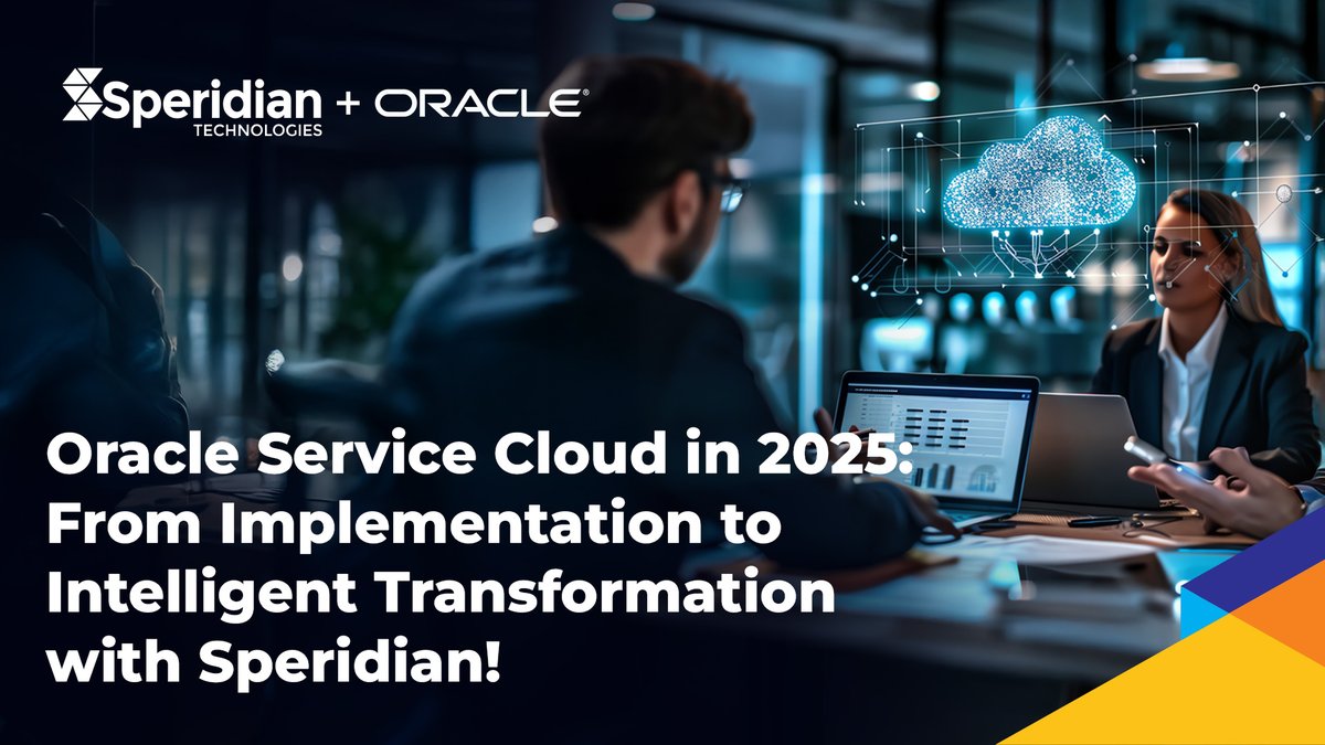 Speridian helps maximize Oracle Service Cloud with AI, automation, and insights—transforming CX from basic deployment to intelligent, integrated customer service.
Read More: lnkd.in/dbG3NTyy
#OracleServiceCloud #CustomerExperience #OraclePartner #CloudTransformation