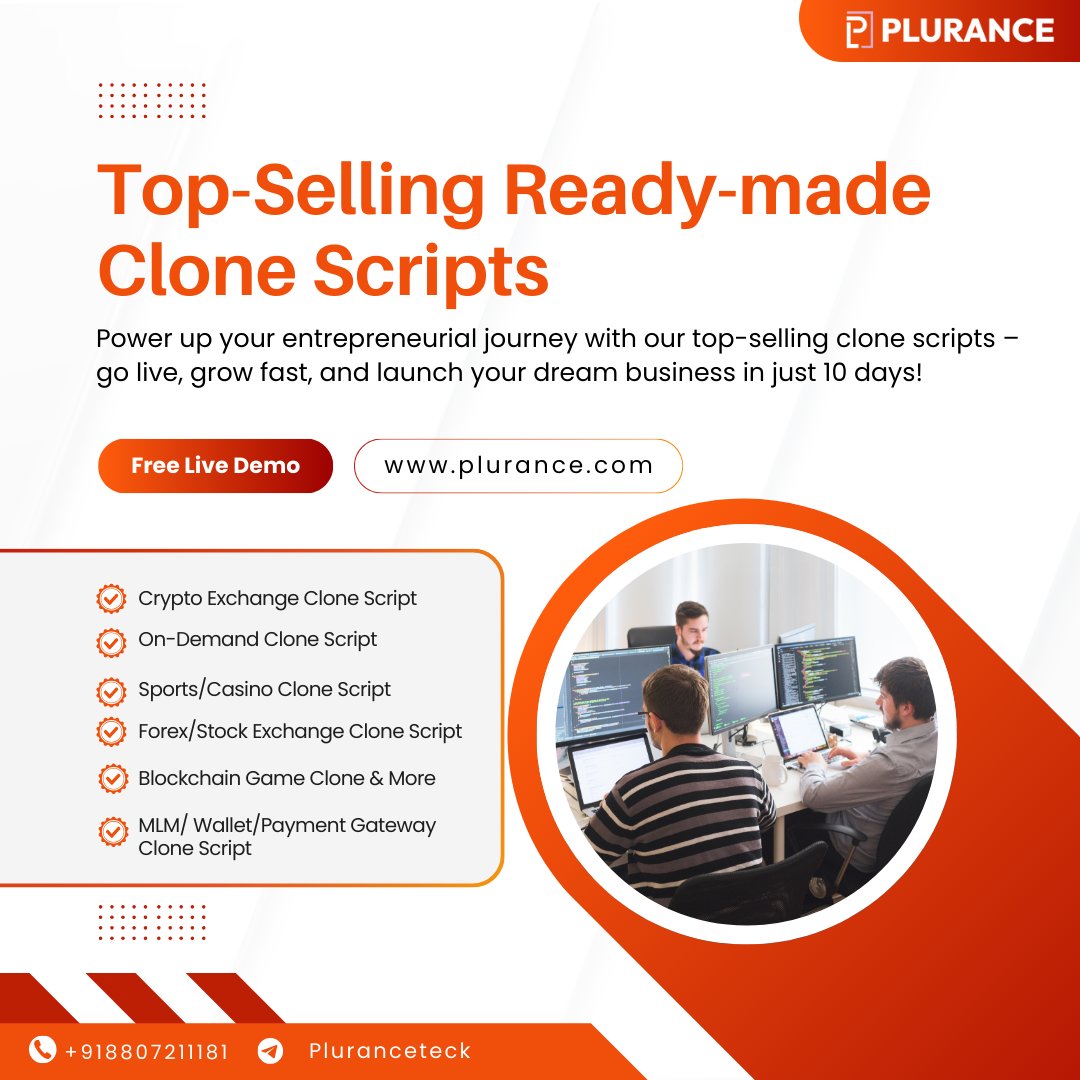 plurancetech's tweet photo. What if you could launch a #business in 10 days, fully equipped with #tech + #marketing? With #Plurance's Top-Selling #CloneScripts and 360° #digitalmarketing solutions, it's not a dream—it’s your next move. 🔄

https://t.co/Lf9fQTQ3bD

#Startup #crypto #dex #blockchain #casino https://t.co/ZJz9Ul0SJY