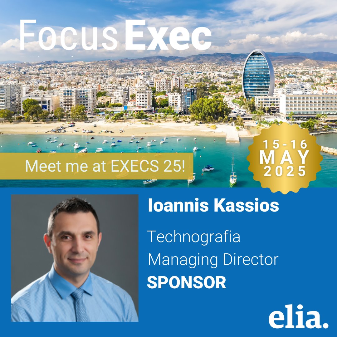 Excited to be heading to Cyprus for this year’s #Eliaexecs with <a href="/EliaOrg/">ELIA - European Language Industry Association</a>!  Looking forward to insightful discussions, fresh strategies, and connecting with fellow industry leaders. Proud to be representing <a href="/Technografia/">TECHNOGRAFIA</a>  — and even prouder to be a sponsor of this great event!