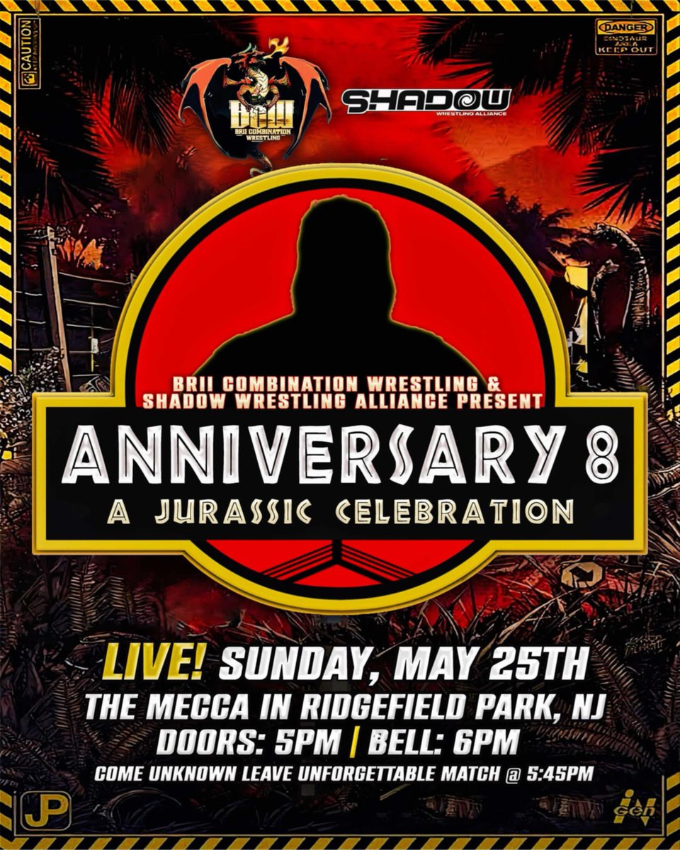 This one’s for Vince 🖤

With the blessing of his family, BCW and Shadow Wrestling proudly present:
ANNIVERSARY 8: A Jurassic Celebration
A tribute to Vince Steele 🙏

We come together to honor his legacy the way he would’ve wanted. With heart. With family. And in the ring.