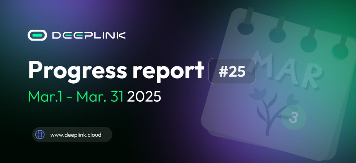 DeepLinkGlobal's tweet image. 🚀 DeepLink March Progress Report is out!

Catch up on the latest including: 
✅ Software upgrades and Resolved critical bugs
✅Launched events, etc

Learn more here:⤵️
deeplink.cloud/blogInfo?id=67…

#ProgressReport #DeepLink #DLC