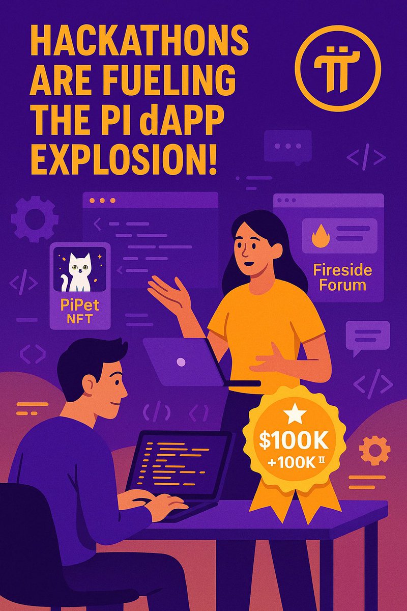 Tanner5252's tweet photo. 2. Hackathons Are Driving Pi’s App Explosion 💡🚀
• 6,700+ devs in Q1 2023 👨‍💻
• $100K + 100K Pi in prizes 💰
• Monthly #PiHackathons ongoing 🔁
From PiPet to Fireside Forum, Pi is building its own dApp galaxy.
No VC gatekeeping — just global creativity. https://t.co/aUI43bD6Rr