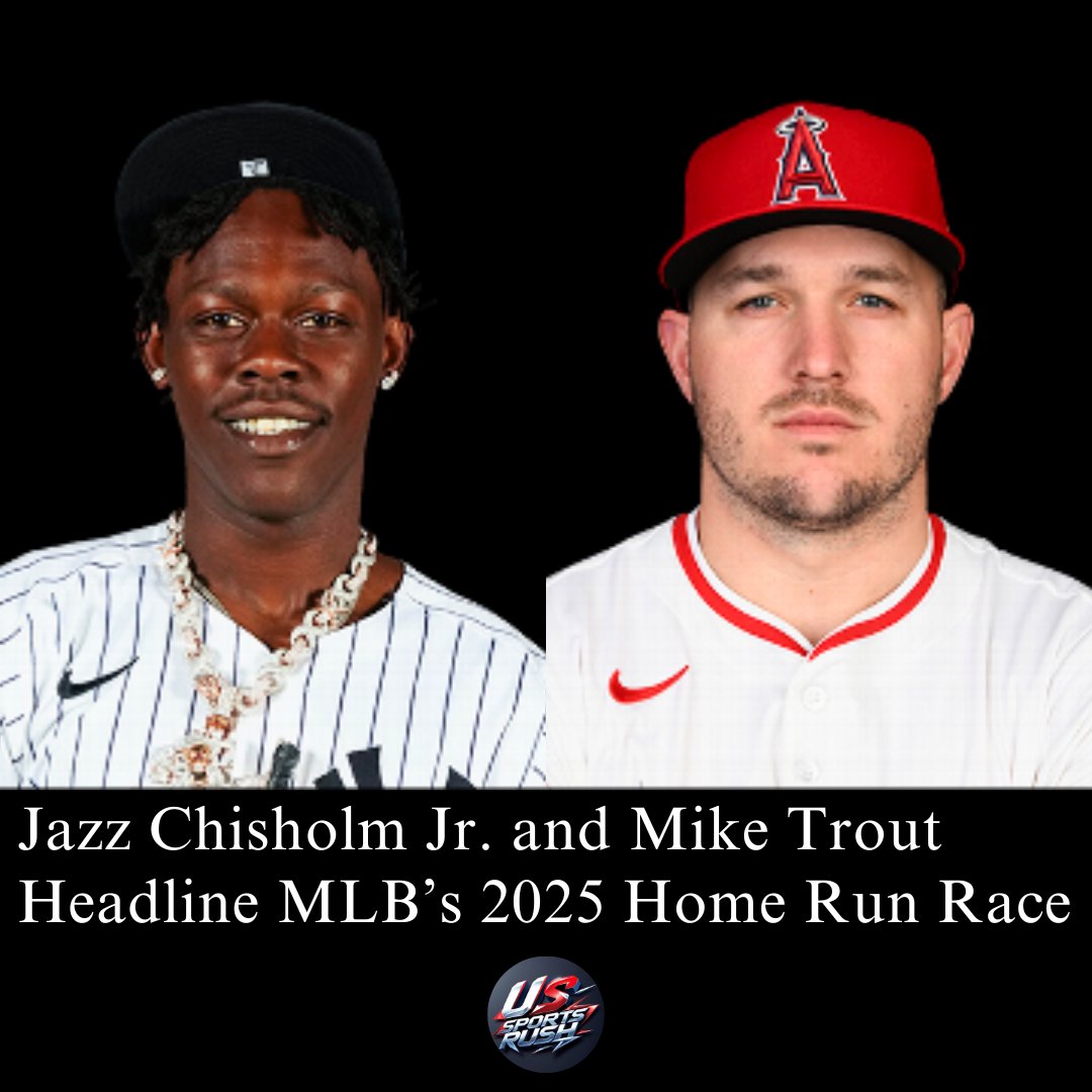 USSportsRush's tweet photo. ⚾️ Jazz Chisholm Jr. &amp; Mike Trout lead MLB with 6 HRs each! 🔥 Judge, Schwarber, Edman &amp; more tied at 6 in a wild 2025 power race. Who’ll take the crown?Read more: https://t.co/seCbuGI3Zy

#MLB #HomeRunLeaders #Baseball #Yankees #Angels https://t.co/ogzP7CAZKr