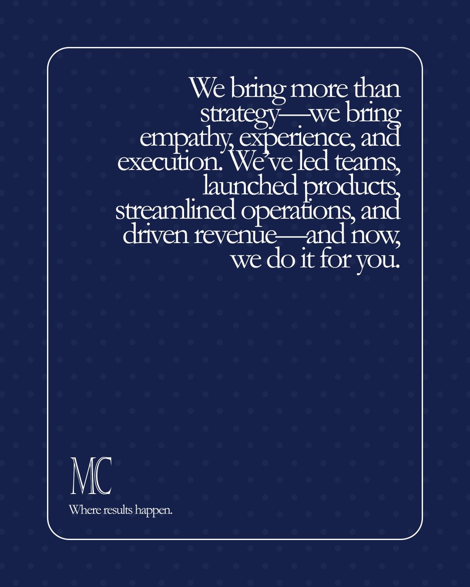 MayfieldC's tweet photo. We’ve lived your challenges—and solved them. Real-world execs helping you grow. #SmallBizSupport #MayfieldConsulting

🌐 https://t.co/VdoMNJclW4 https://t.co/fRUTZirxQO