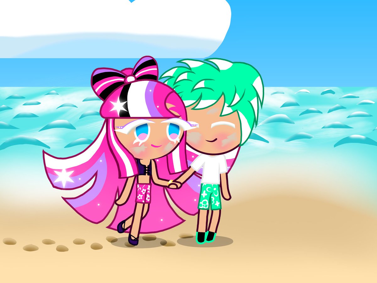 apothehuman's tweet photo. 💖💚⛱️🌊(Happy Thai Songkran Day)
#Cookierun #CanonXOC
#ShiningCreamMint
#Songkran2025 https://t.co/mttCIU6nke