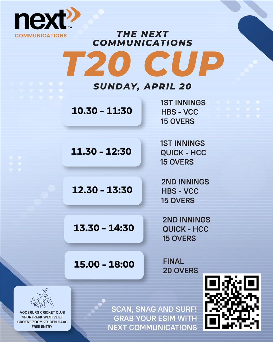 Zondag HBS 1 voor het eerst in actie op de traditionele seizoensopening op VCC.