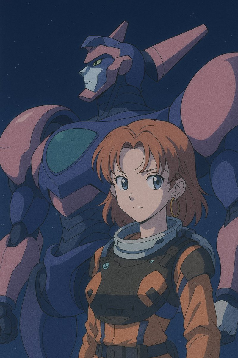 "Under the night sky, she was no longer afraid.

Because behind her stood a partner she could trust.."