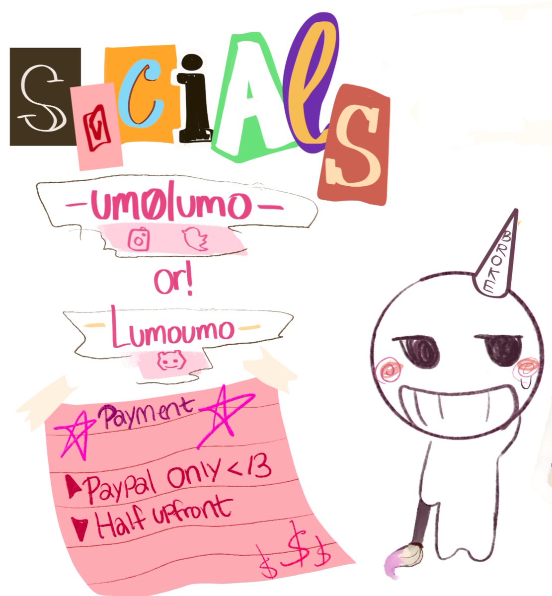um0lumo's tweet image. Updated comms sheet..! Entering testing season as we speak but my bank account is in the double digits 🥀 close ups cause it feels cluttered okay I sleep now!