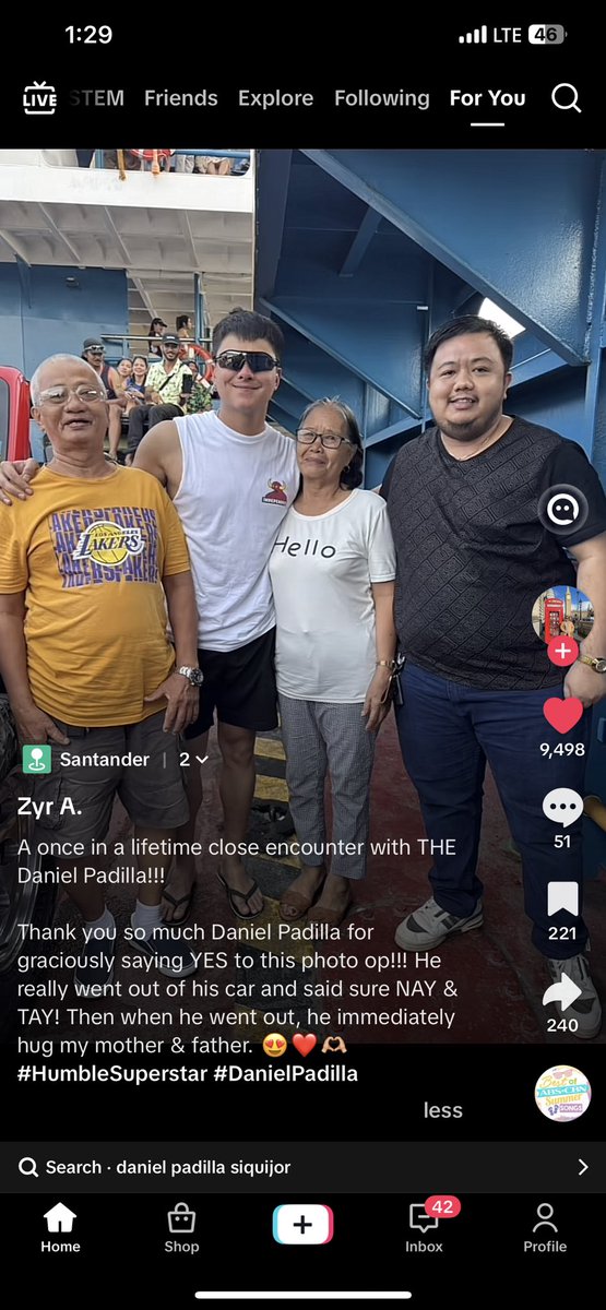OFCDJPSquad's tweet photo. A once in a lifetime close encounter with THE
Daniel Padilla!!!
Thank you so much Daniel Padilla for graciously saying YES to this photo op!!! He really went out of his car and said sure NAY &amp; TAY! Then when he went out, he immediately hug my mother &amp; father.
 #DanielPadilla https://t.co/dkmqmJEmX2